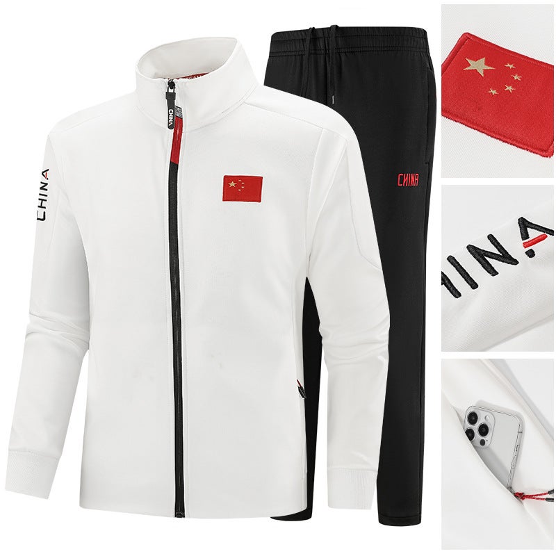 Sports Suits For Men And Women In Running Casual Couples Parent-Child Sports Suits Cardigan Jackets Trousers Sports - Image 3